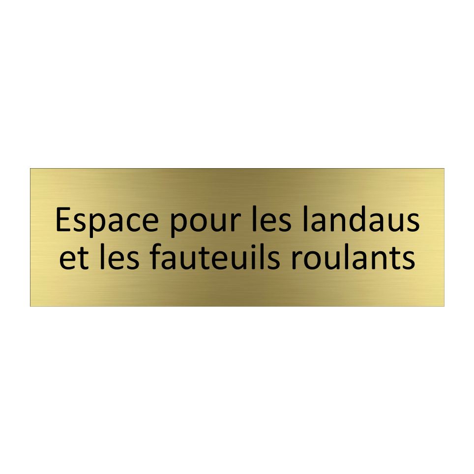 Espace pour les landaus et les fauteuils roulants