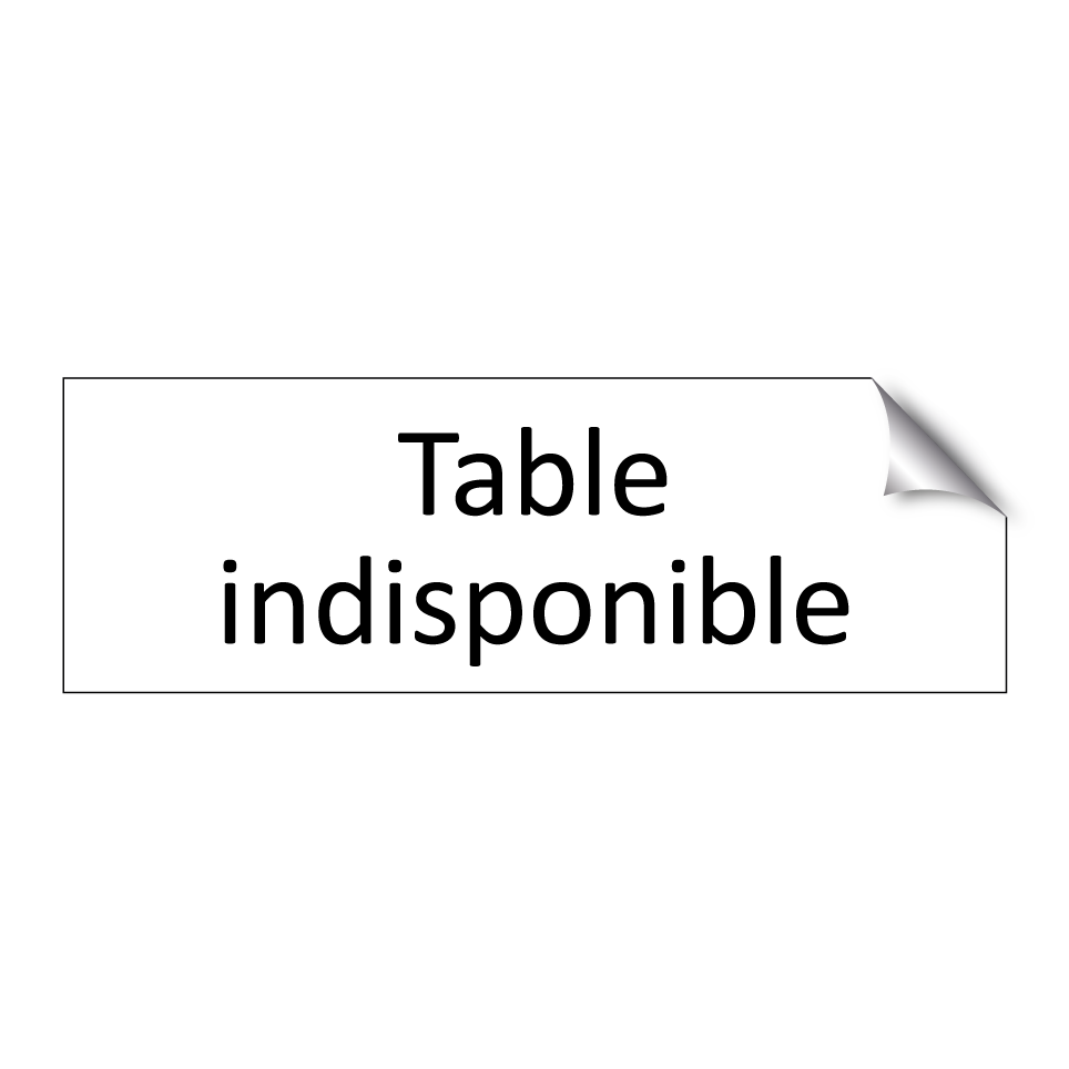 Table indisponible