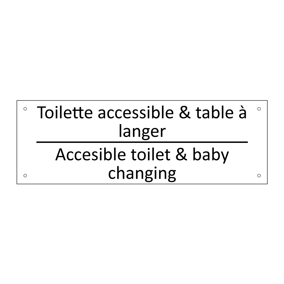 Toilette accessible & table à /.../ - Accesible toilet & baby changing /.../