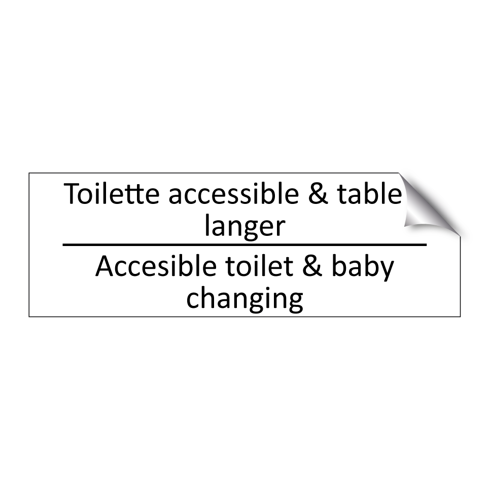 Toilette accessible & table à /.../ - Accesible toilet & baby changing /.../