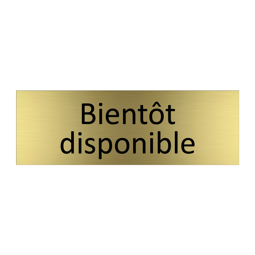 Bientôt disponible
