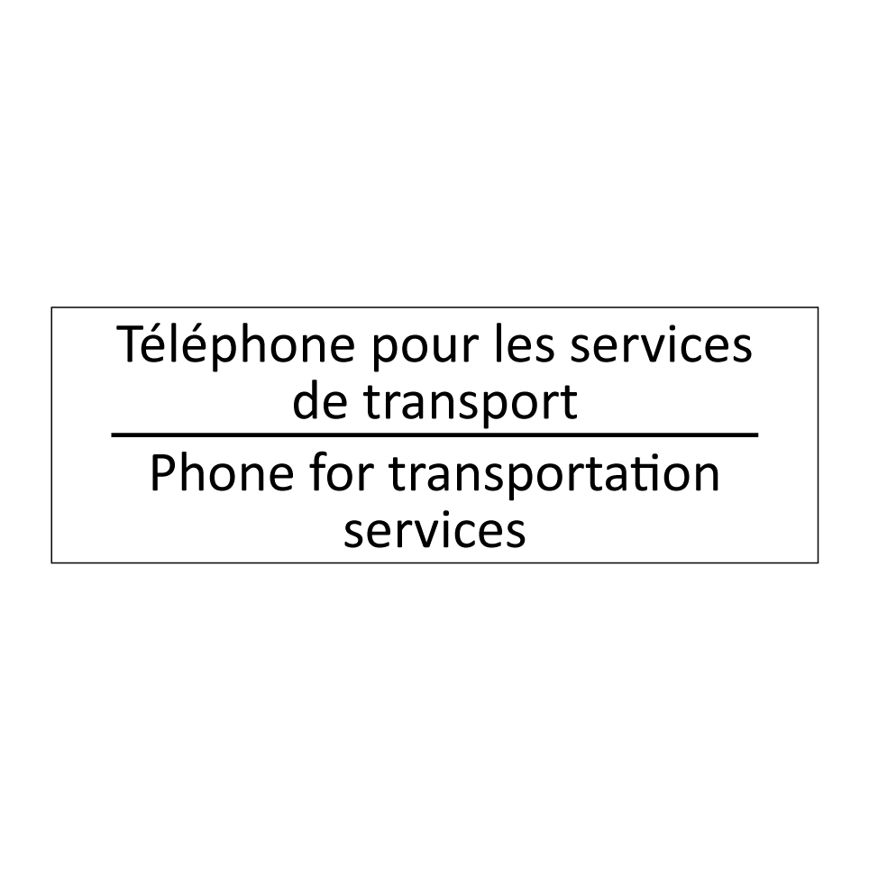 Téléphone pour les services de /.../ - Phone for transportation services /.../