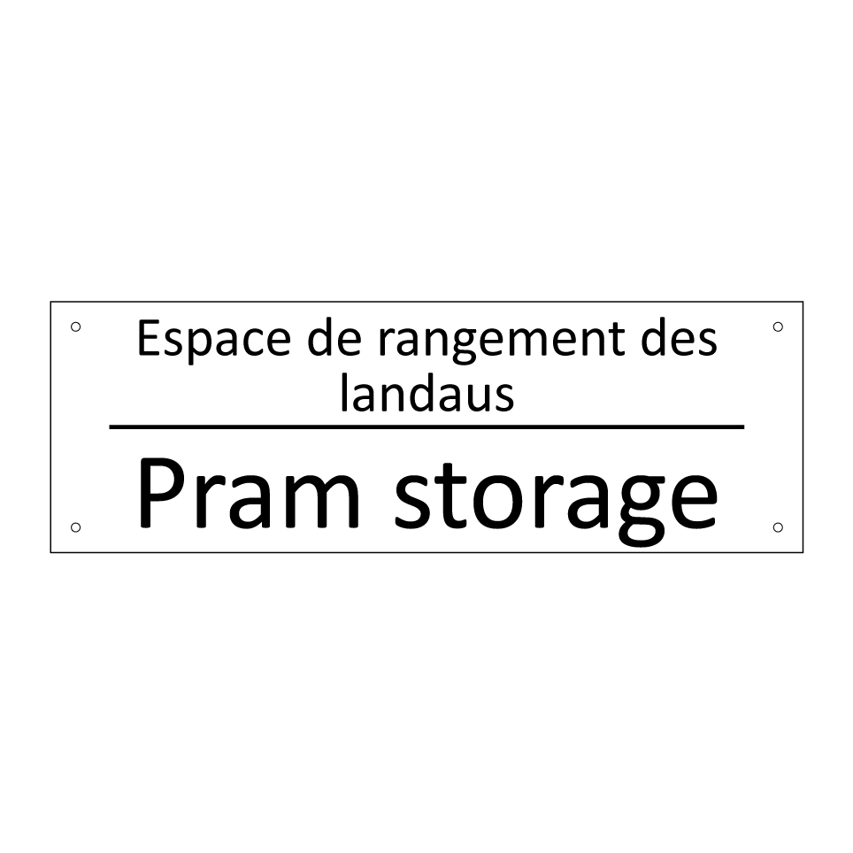 Espace de rangement des landaus /.../ - Pram storage
