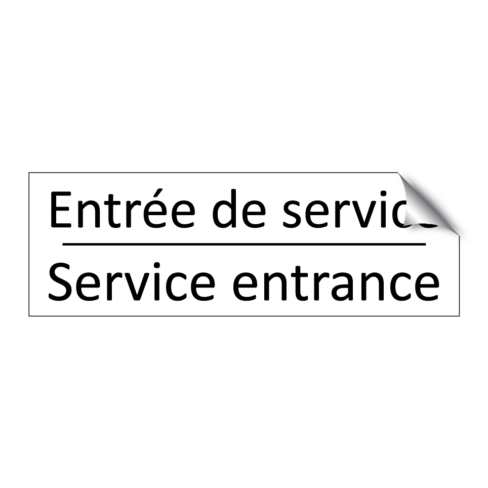 Entrée de service - Service entrance