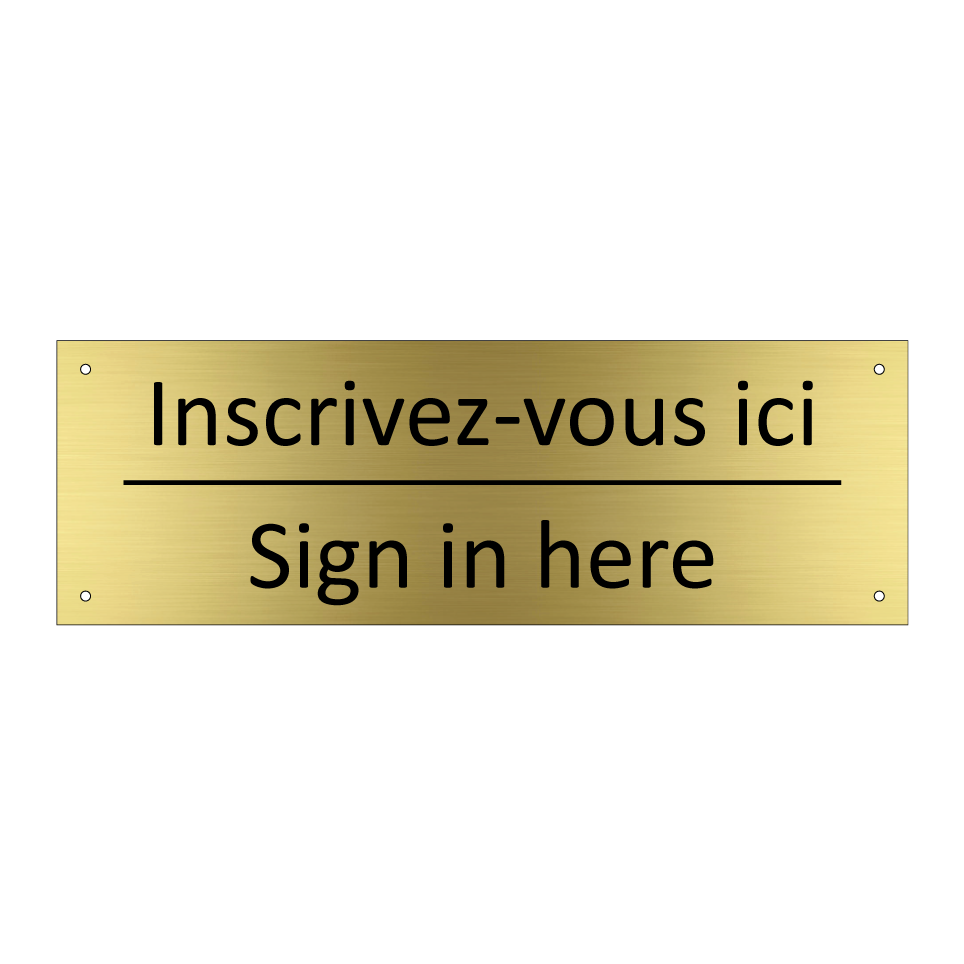 Inscrivez-vous ici - Sign in here
