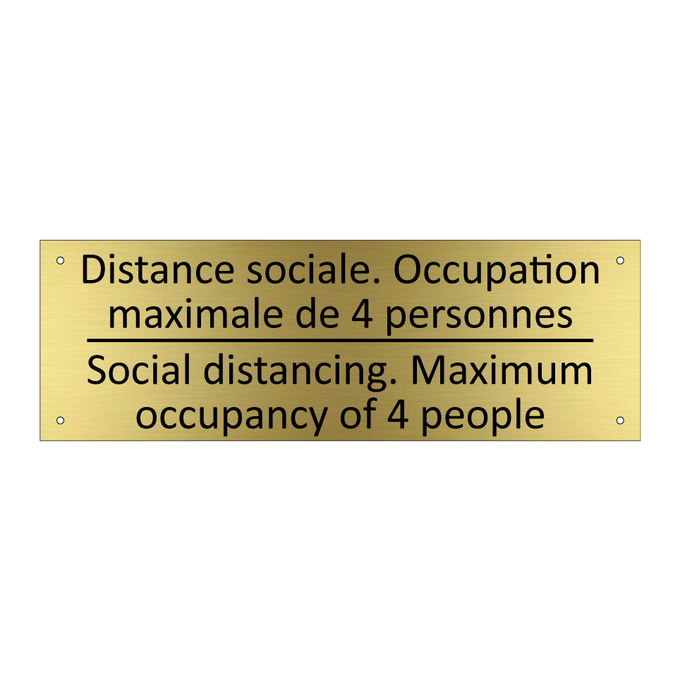 Distance sociale. Occupation maximale /.../ - Social distancing. Maximum occupancy /.../