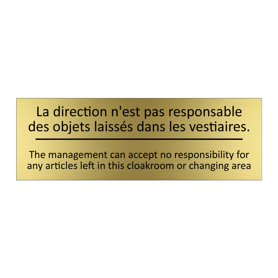 La direction n'est pas responsable /.../ - The management can accept no responsibility /.../