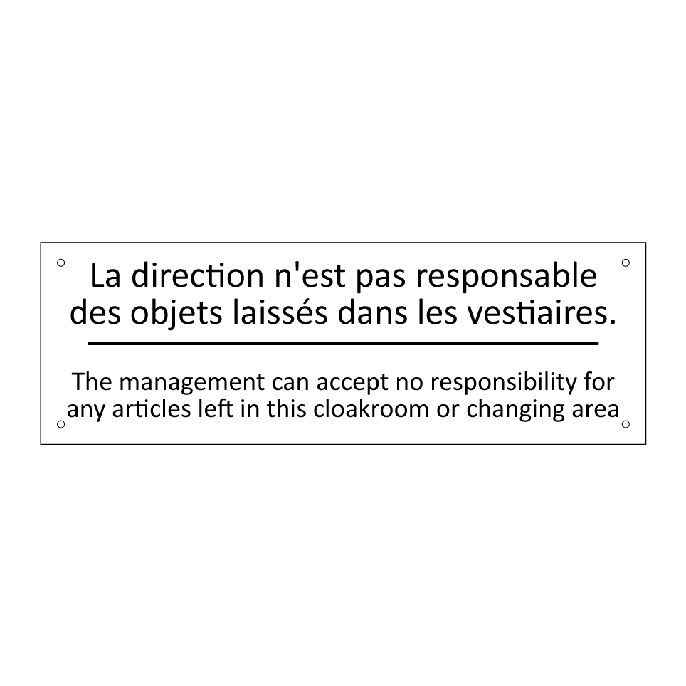La direction n'est pas responsable /.../ - The management can accept no responsibility /.../
