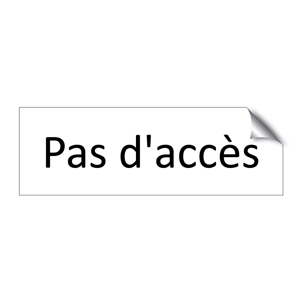 Pas d'accès