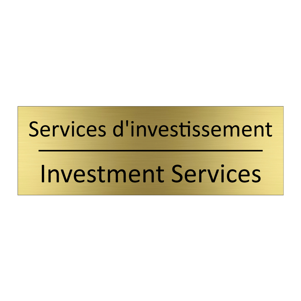 Services d'investissement - Investment Services