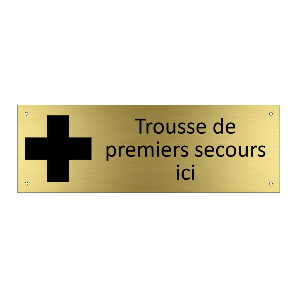 Trousse de premiers secours ici