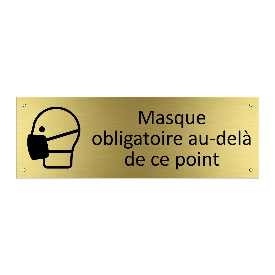 Masque obligatoire au-delà de ce point