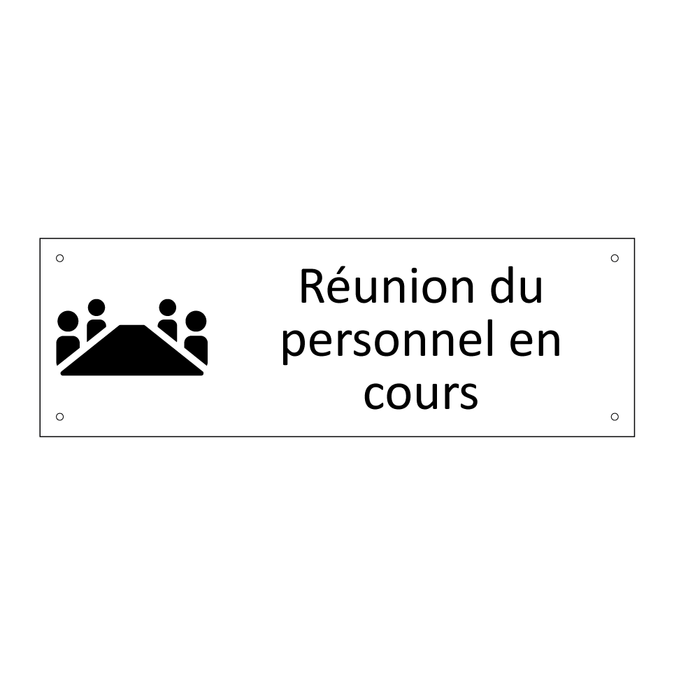 Réunion du personnel en cours