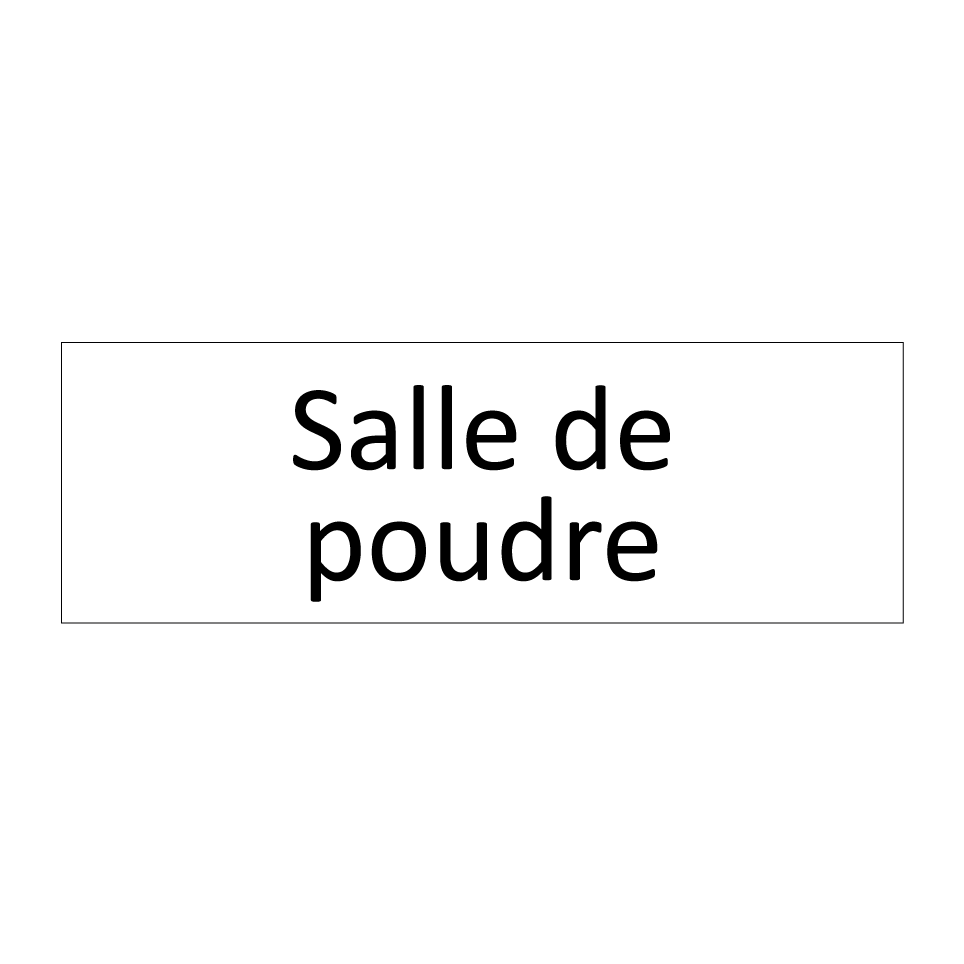 Salle de poudre