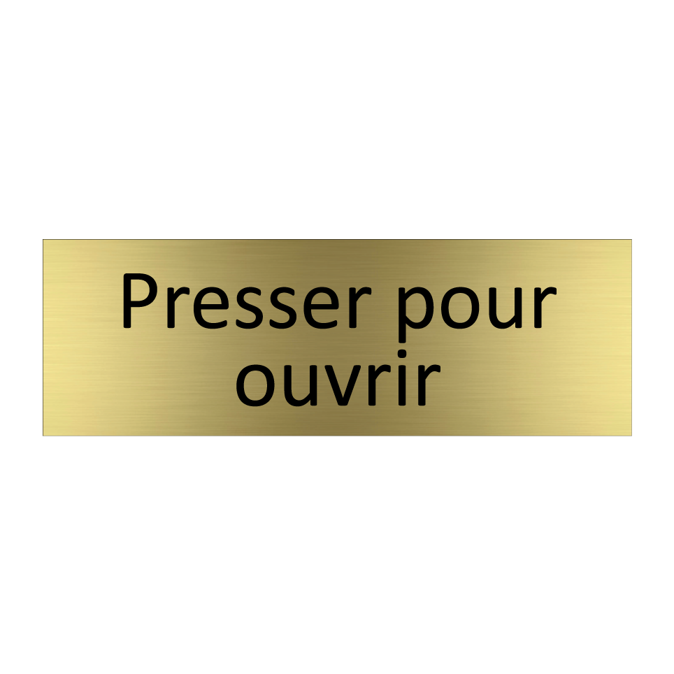 Presser pour ouvrir