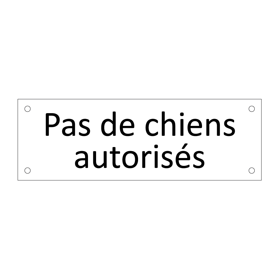 Pas de chiens autorisés
