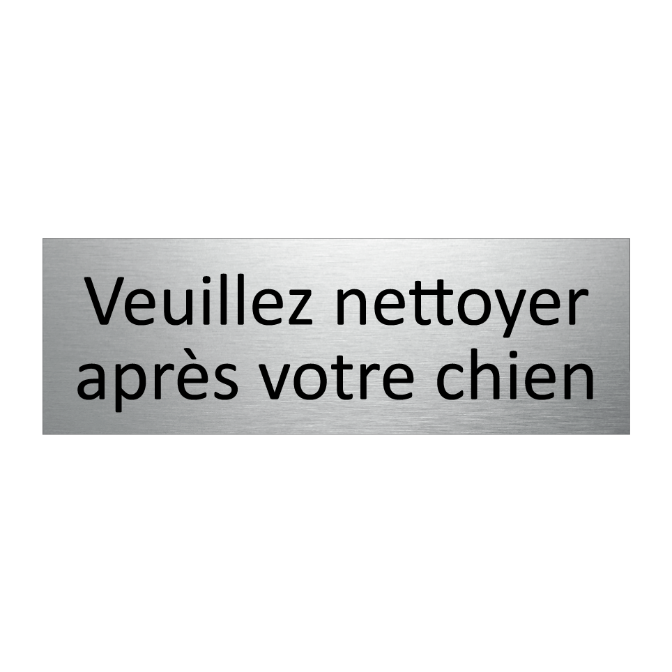 Veuillez nettoyer après votre chien