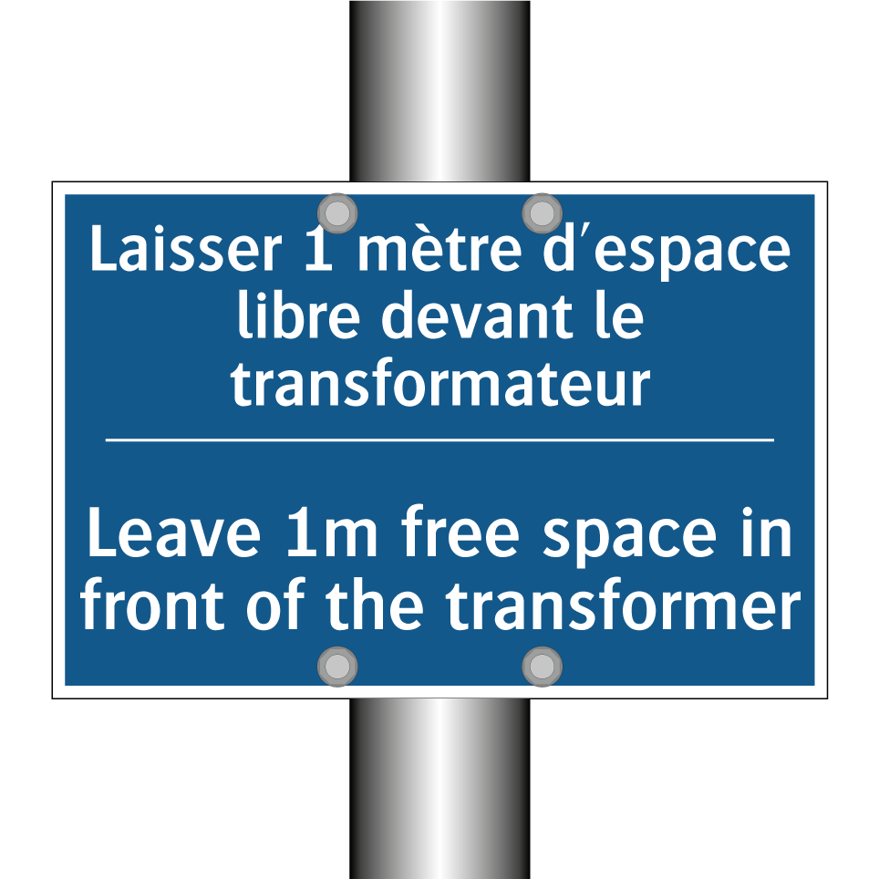 Laisser 1 mètre d'espace libre /.../ - Leave 1m free space in front of /.../