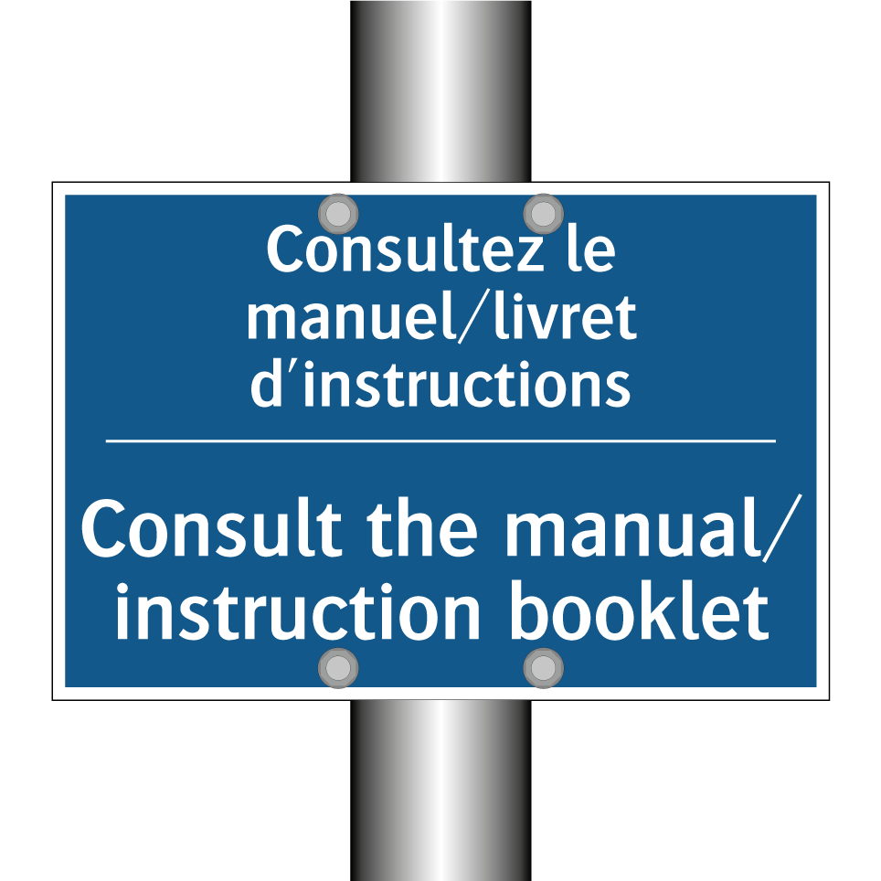 Consultez le manuel/livret d'instructions /.../ - Consult the manual/ instruction /.../
