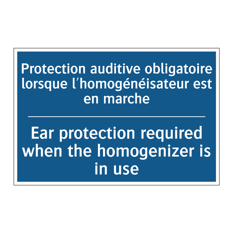Protection auditive obligatoire /.../ - Ear protection required when the /.../