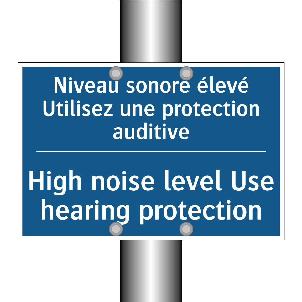 Niveau sonore élevé Utilisez une /.../ - High noise level Use hearing protection /.../