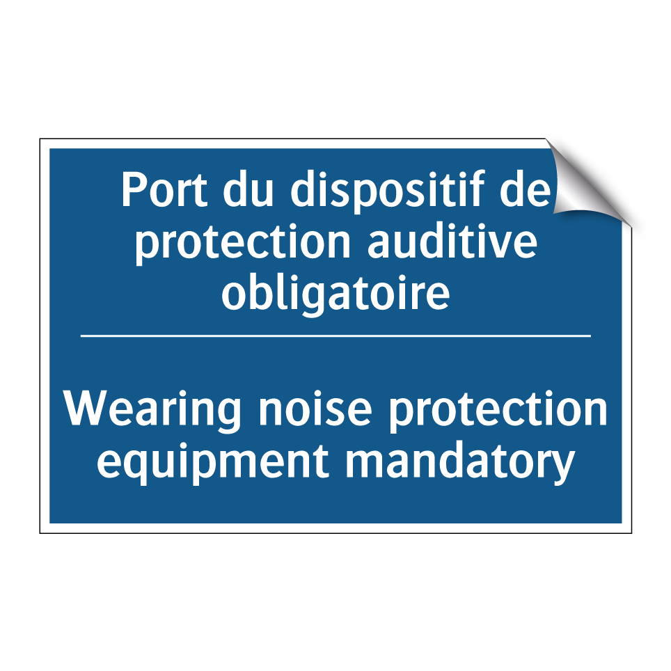 Port du dispositif de protection /.../ - Wearing noise protection equipment /.../