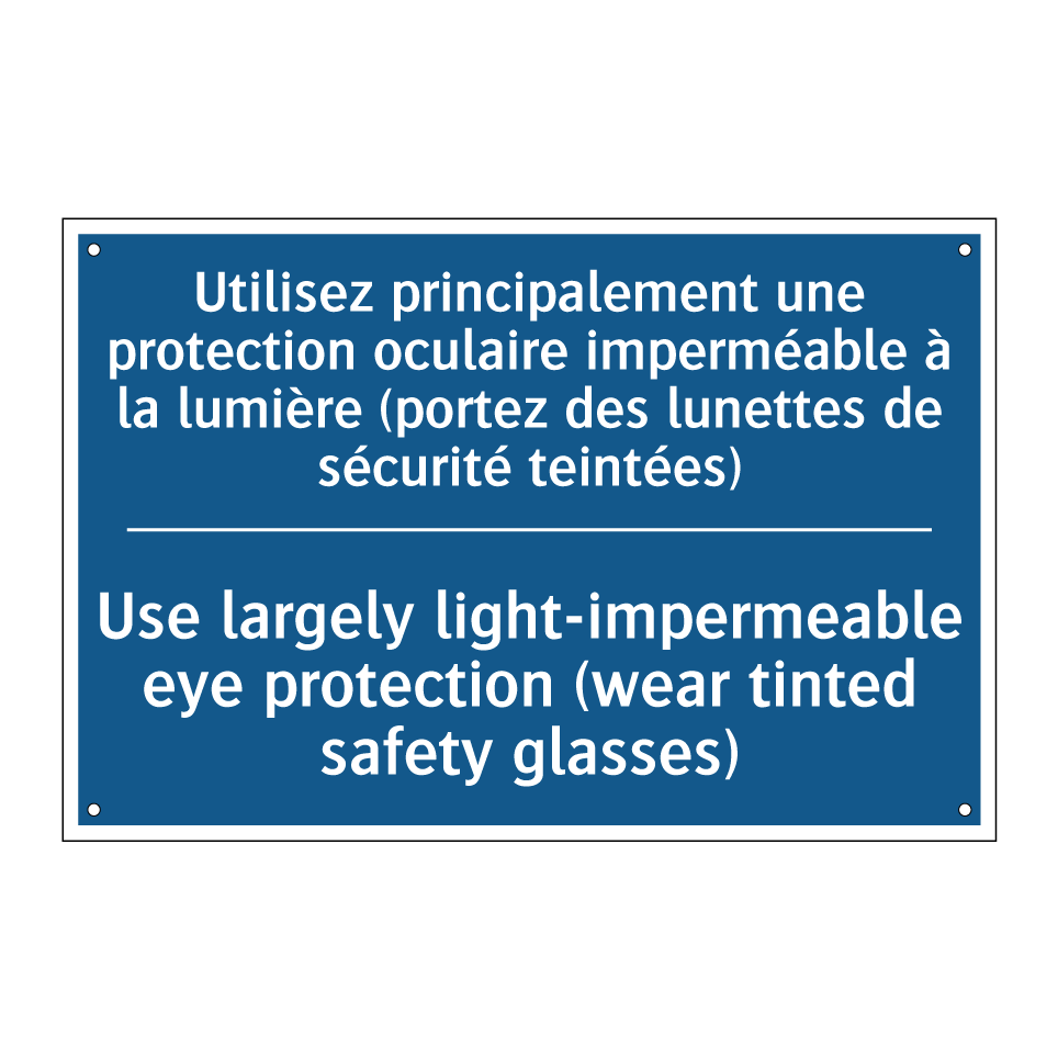 Utilisez principalement une protection /.../ - Use largely light-impermeable /.../
