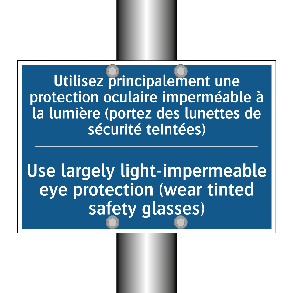 Utilisez principalement une protection /.../ - Use largely light-impermeable /.../