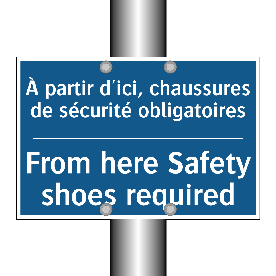 À partir d'ici, chaussures de /.../ - From here Safety shoes required /.../