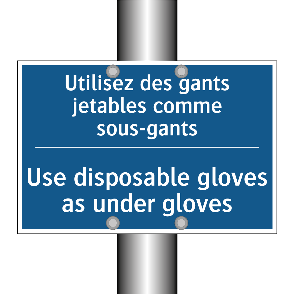 Utilisez des gants jetables comme /.../ - Use disposable gloves as under /.../