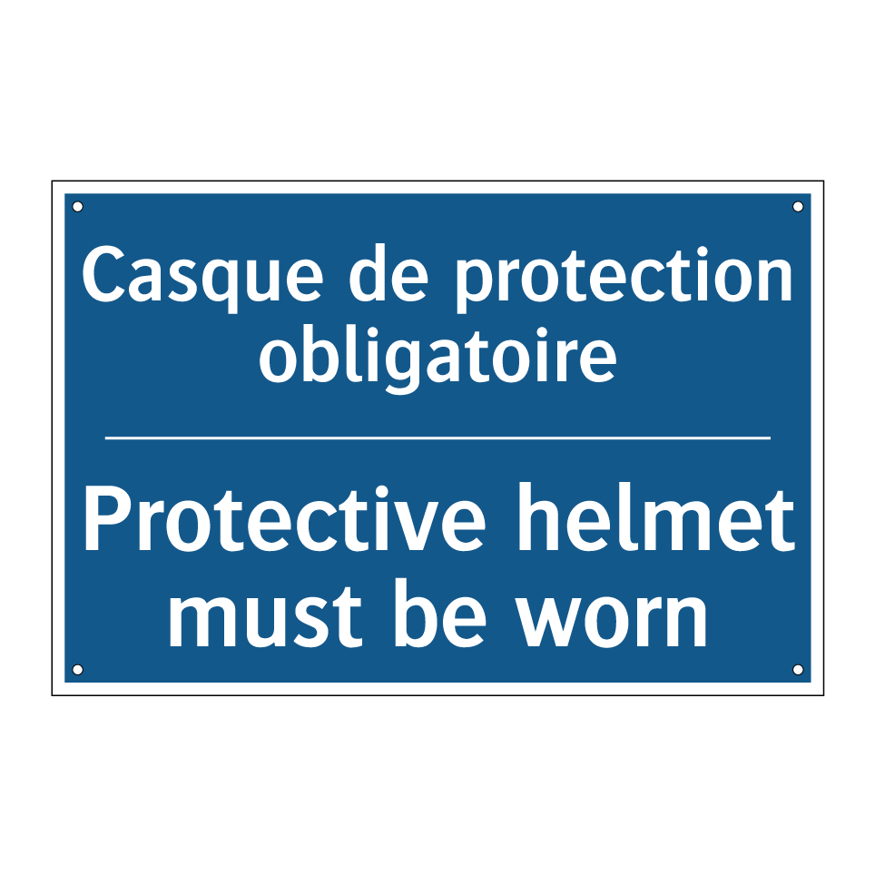 Casque de protection obligatoire /.../ - Protective helmet must be worn
