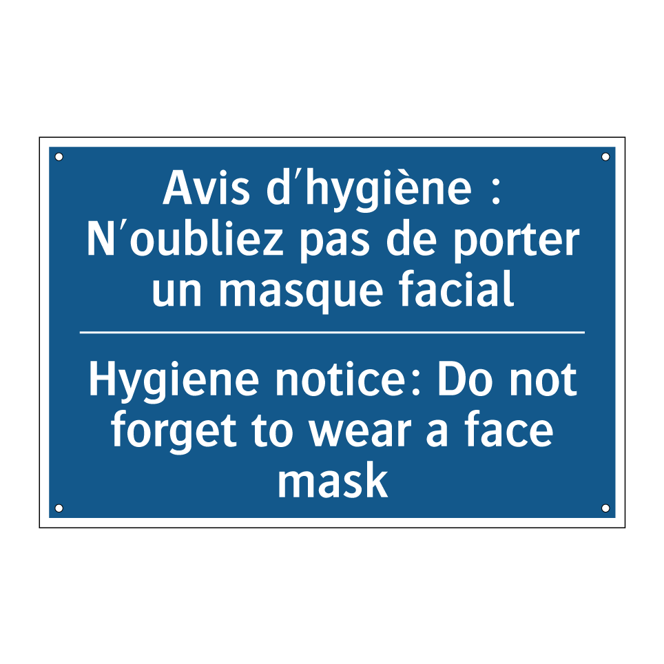 Avis d'hygiène : N'oubliez pas /.../ - Hygiene notice: Do not forget /.../