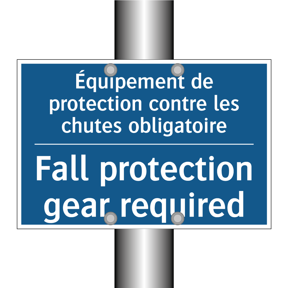 Équipement de protection contre /.../ - Fall protection gear required