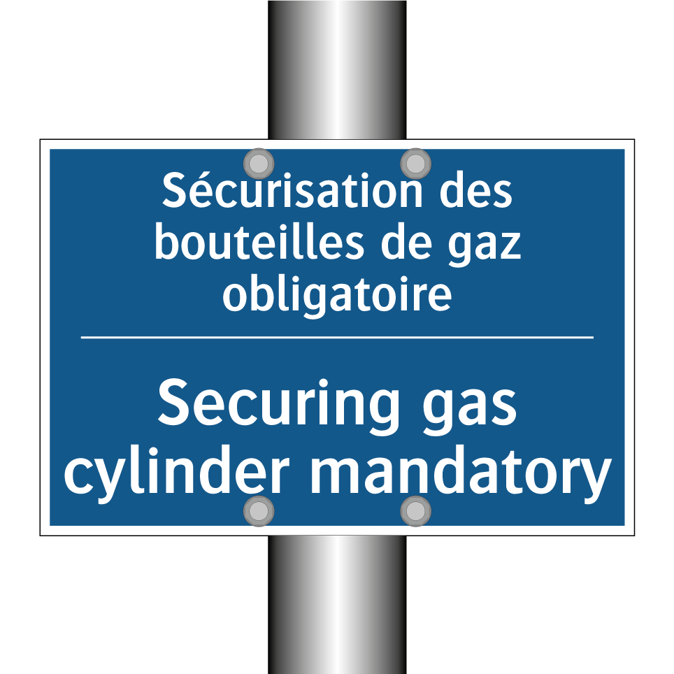 Sécurisation des bouteilles de /.../ - Securing gas cylinder mandatory /.../