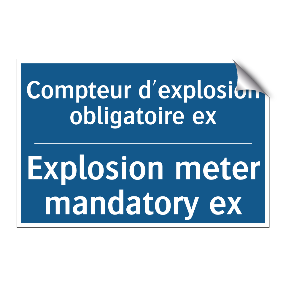 Compteur d'explosion obligatoire /.../ - Explosion meter mandatory ex