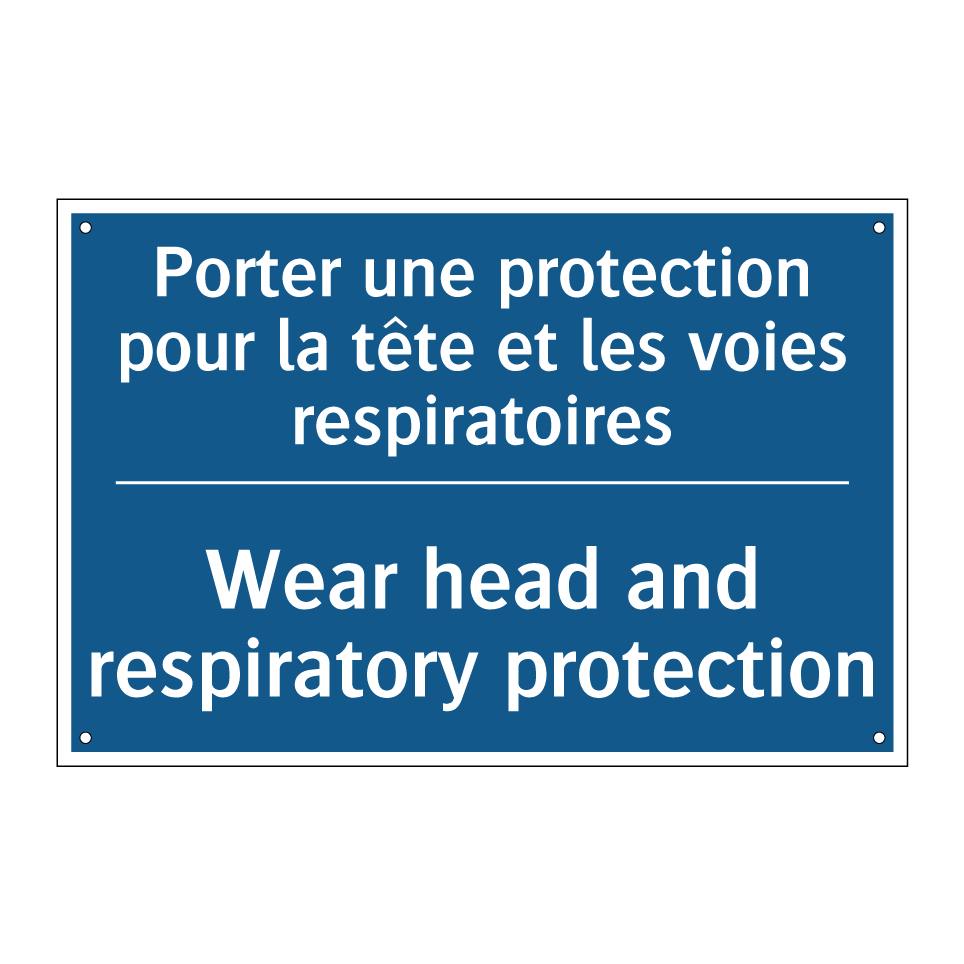 Porter une protection pour la /.../ - Wear head and respiratory protection /.../