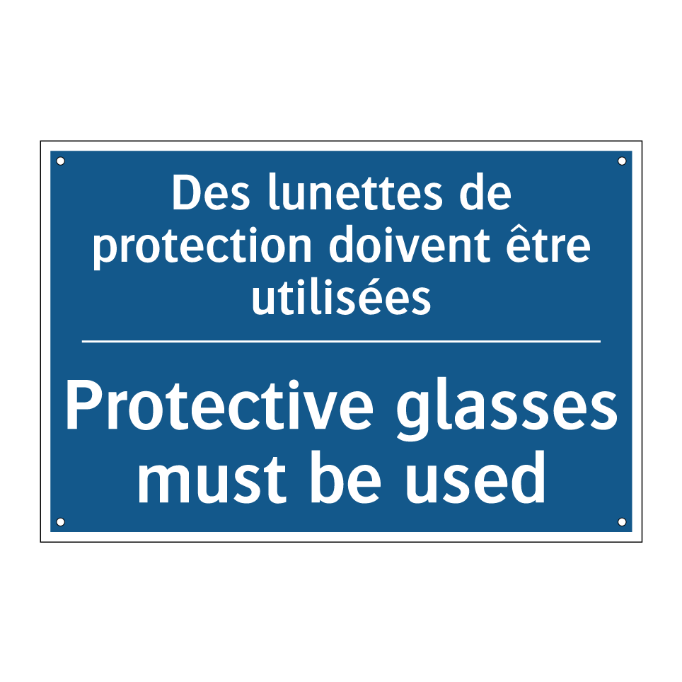 Des lunettes de protection doivent /.../ - Protective glasses must be used /.../