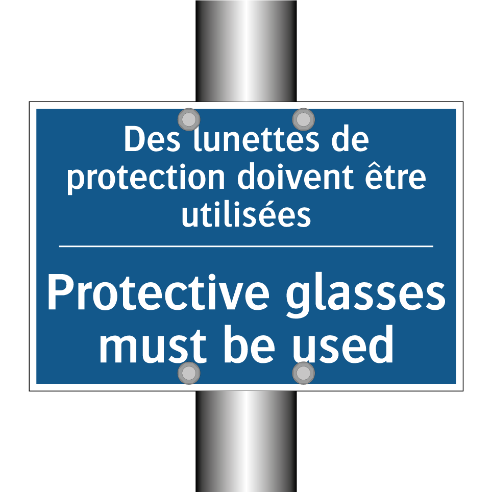 Des lunettes de protection doivent /.../ - Protective glasses must be used /.../