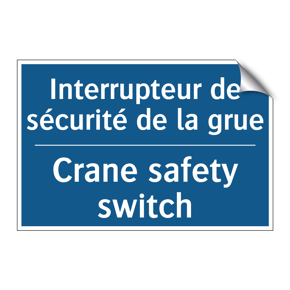 Interrupteur de sécurité de la /.../ - Crane safety switch
