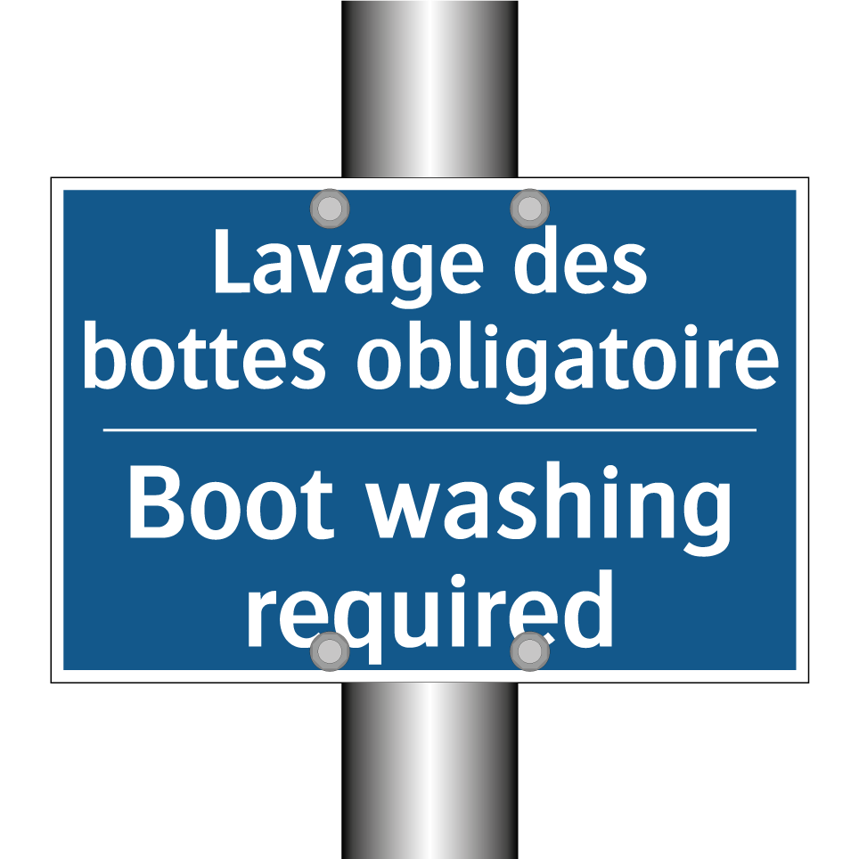 Lavage des bottes obligatoire - Boot washing required