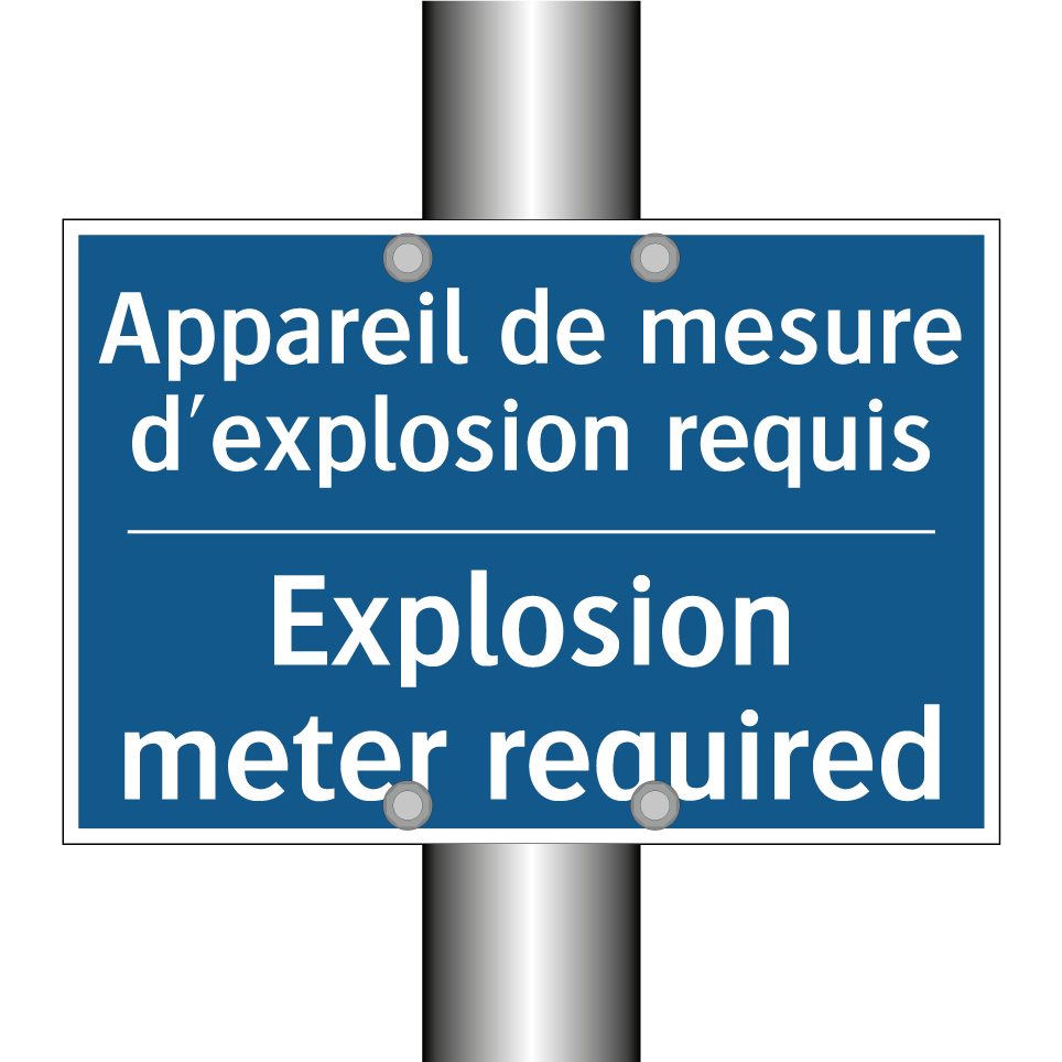 Appareil de mesure d'explosion /.../ - Explosion meter required