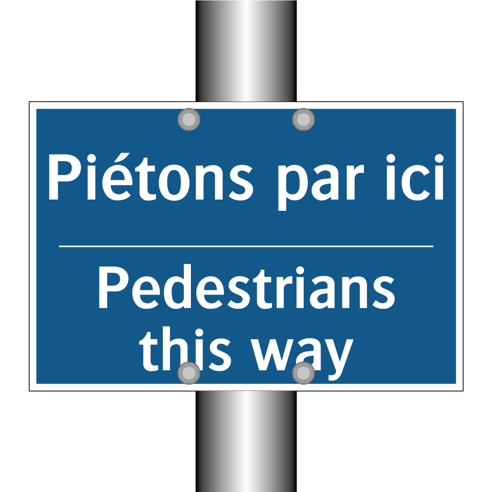 Piétons par ici - Pedestrians this way