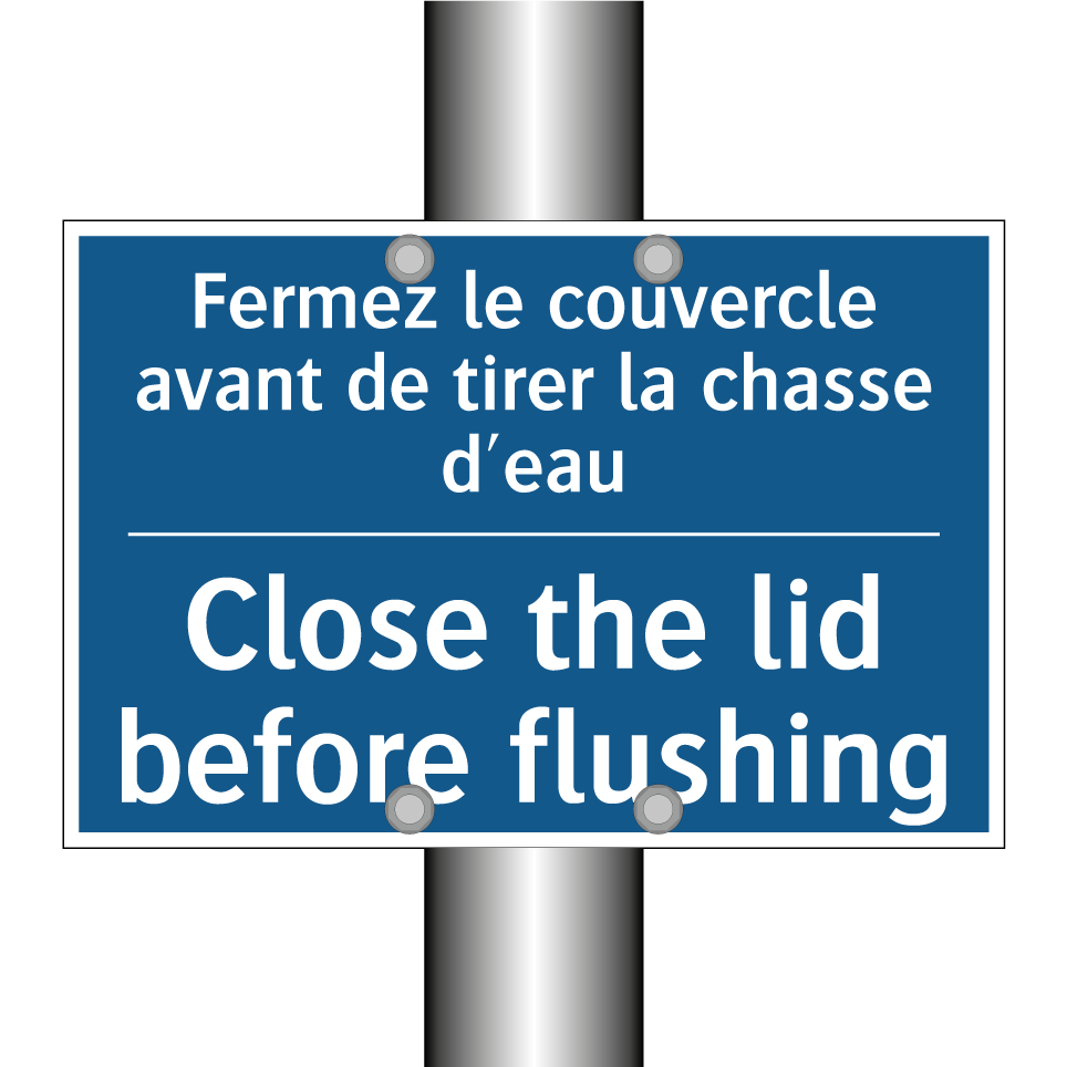 Fermez le couvercle avant de tirer /.../ - Close the lid before flushing