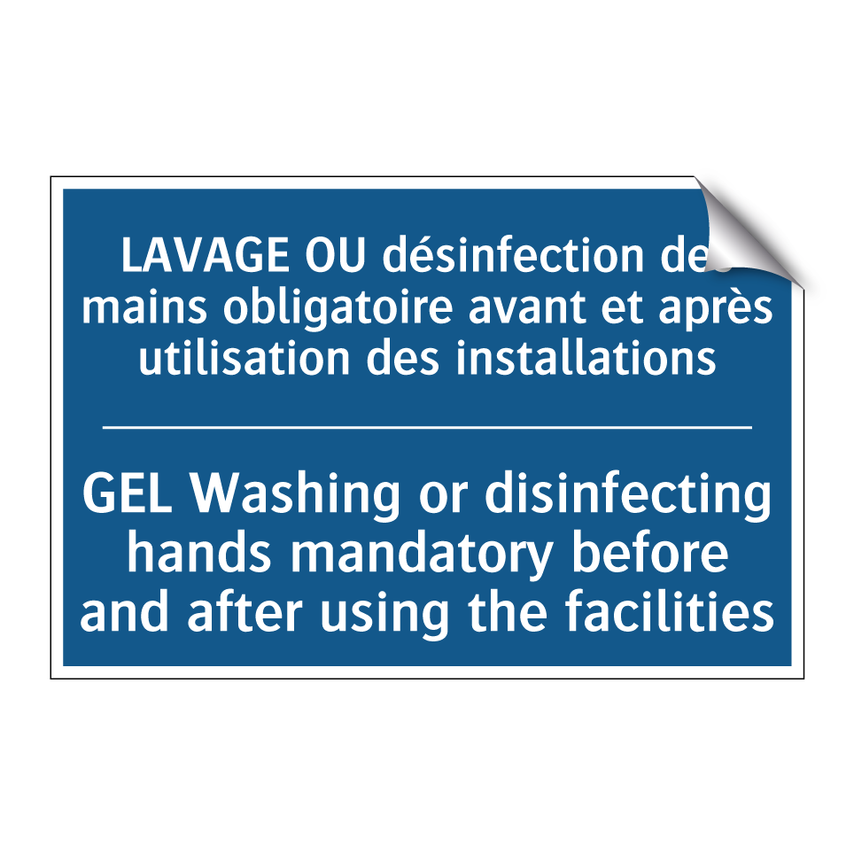 LAVAGE OU désinfection des mains /.../ - GEL Washing or disinfecting hands /.../