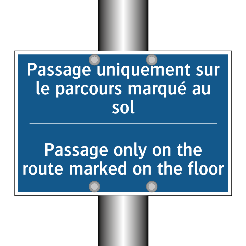 Passage uniquement sur le parcours /.../ - Passage only on the route marked /.../