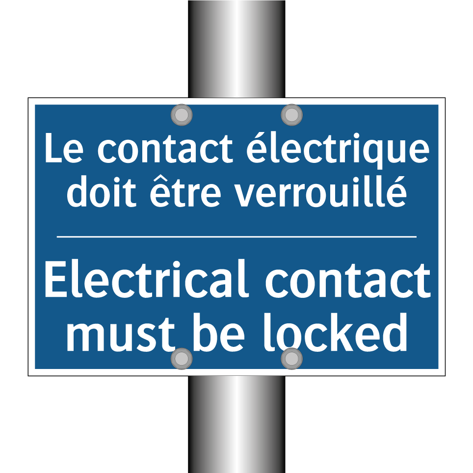 Le contact électrique doit être /.../ - Electrical contact must be locked /.../