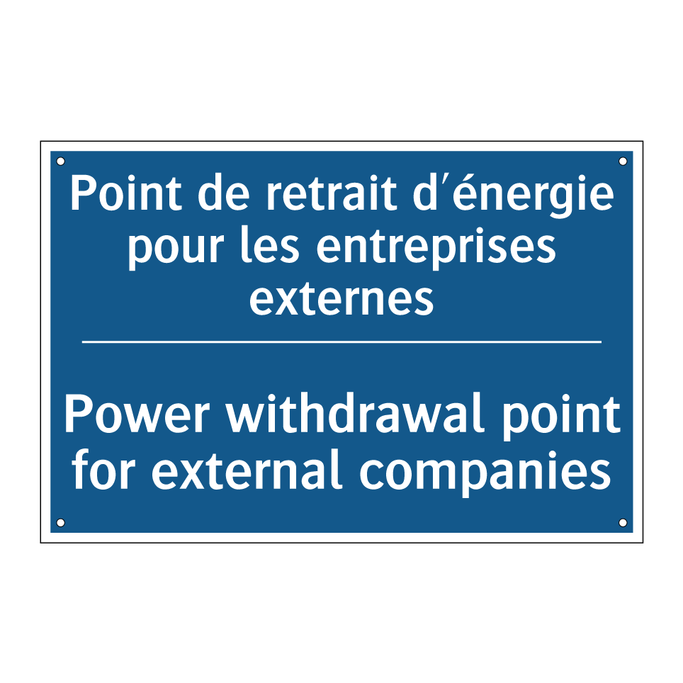 Point de retrait d'énergie pour /.../ - Power withdrawal point for external /.../