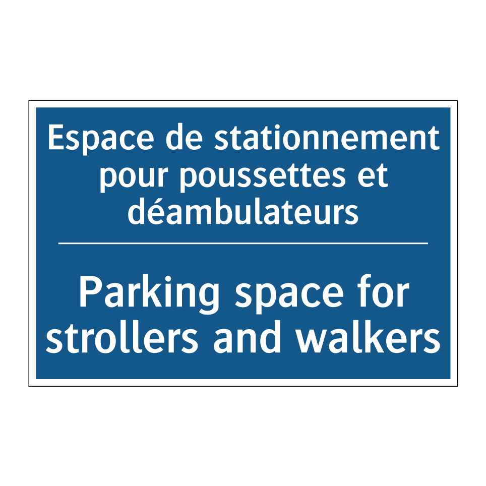 Espace de stationnement pour poussettes /.../ - Parking space for strollers and /.../