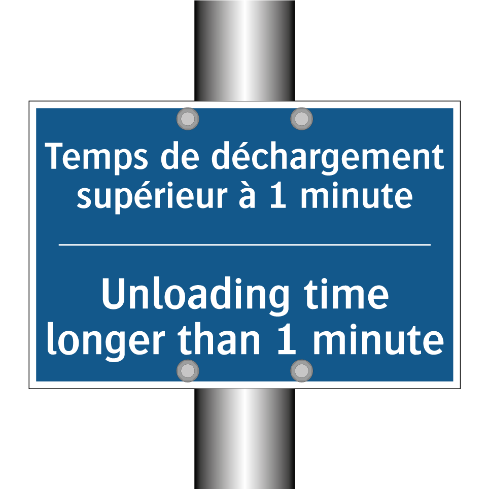 Temps de déchargement supérieur /.../ - Unloading time longer than 1 minute /.../