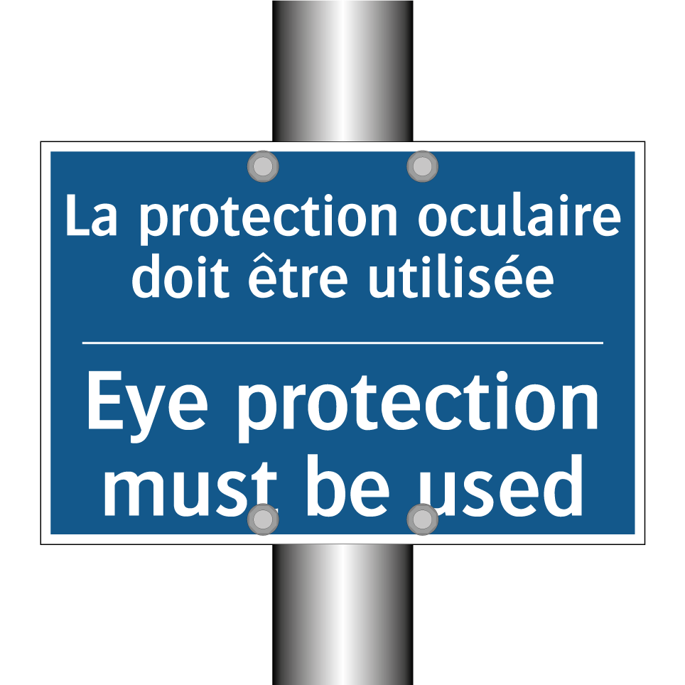 La protection oculaire doit être /.../ - Eye protection must be used